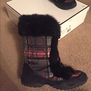 Women’s Coach Fur Boots Size 6